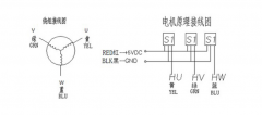 86無(wú)刷電機(jī)接線圖，安裝尺寸圖