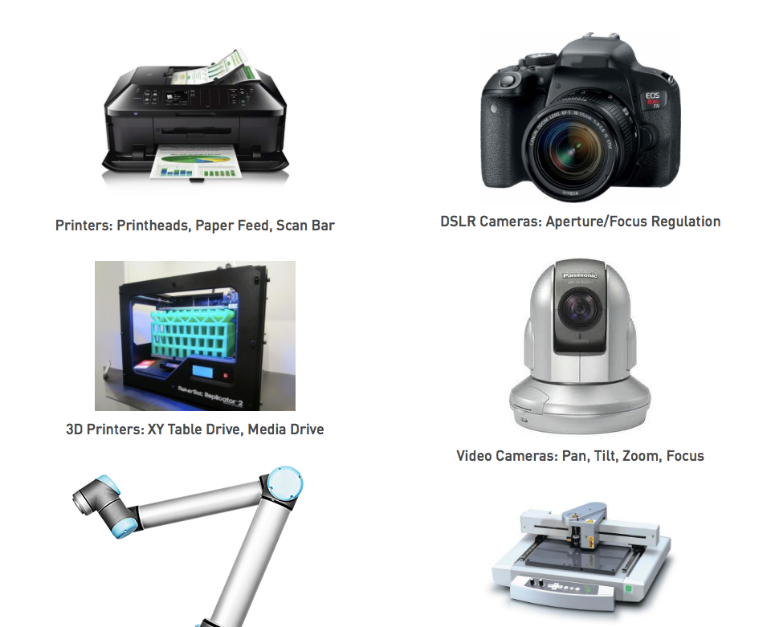 步進(jìn)電機(jī)的應(yīng)用(不包括圖中機(jī)器人)